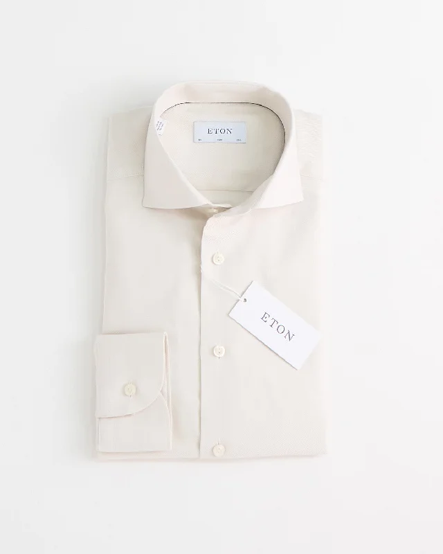 Semi Solid Twill Slim Shirt