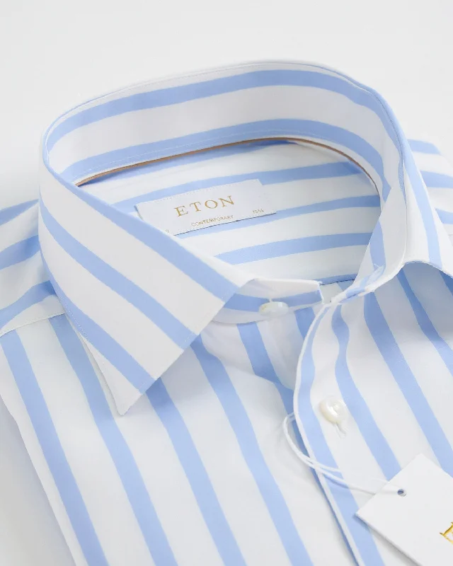 Wide Striped Contemporary Poplin Shirt