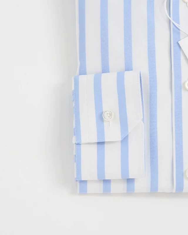 Wide Striped Contemporary Poplin Shirt