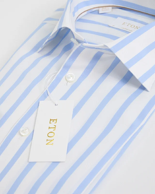 Wide Striped Contemporary Poplin Shirt