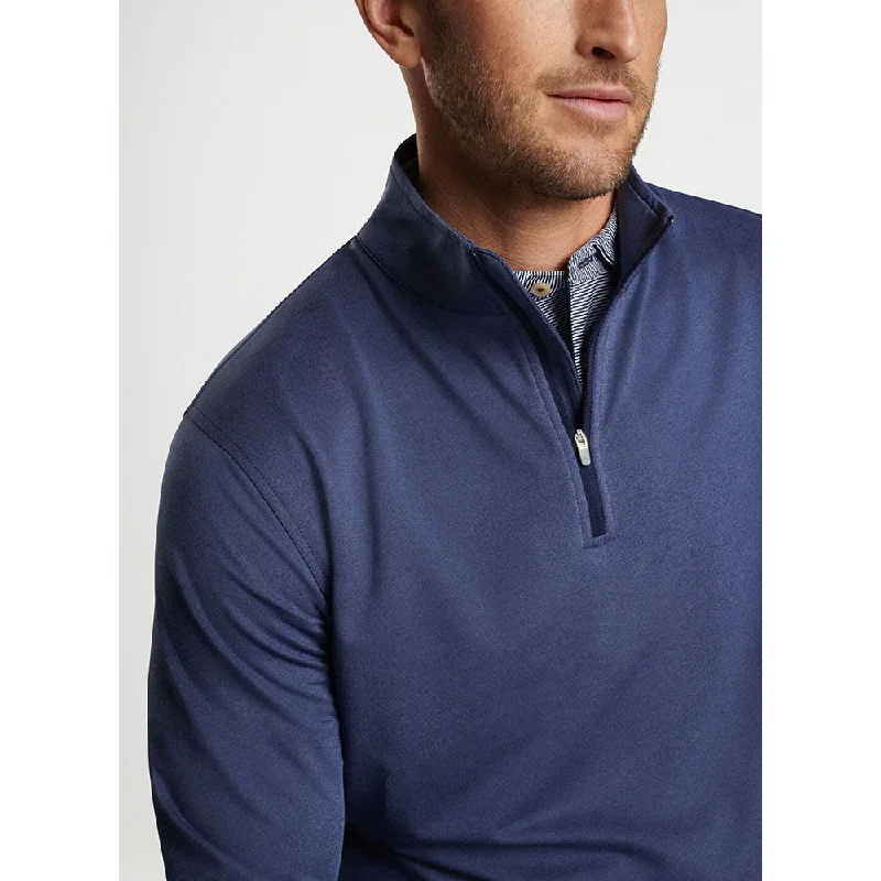 Peter Millar Perth Mélange Performance 1/4 Sweater - Navy*