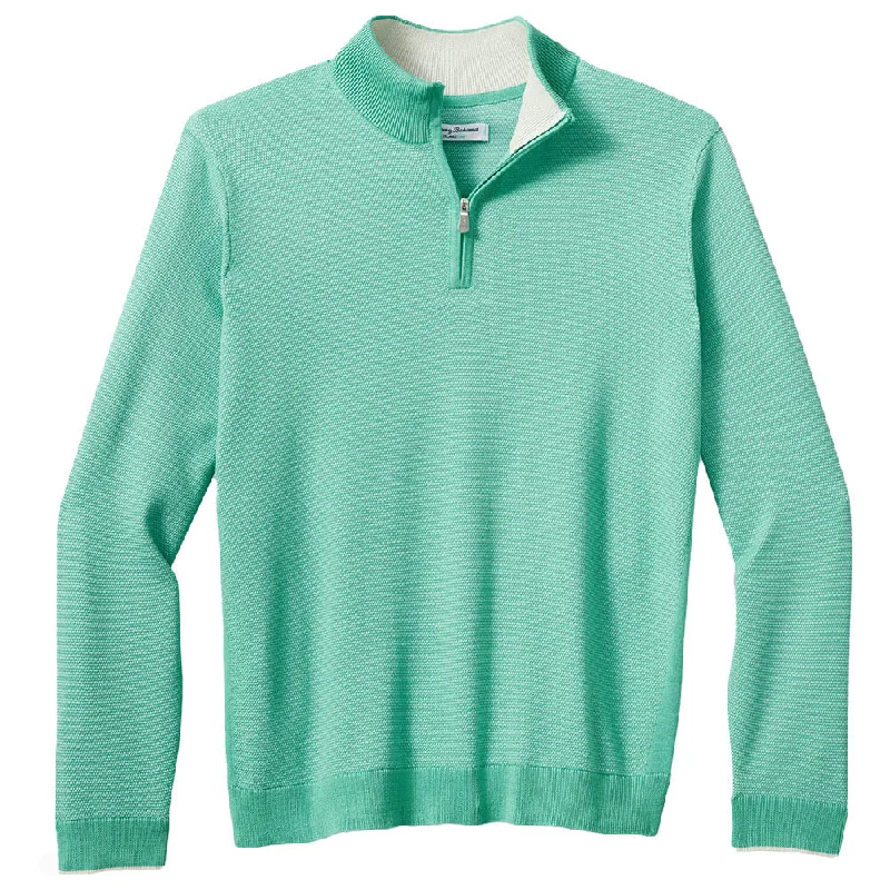 Tommy Bahama Islandzone Coolside Half Zip Sweater - Atlantis Teal